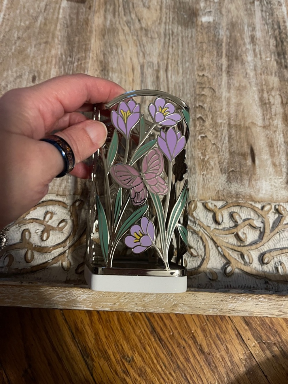 Bath & Body Works Lavender Floral Butterfly Decorative Accent